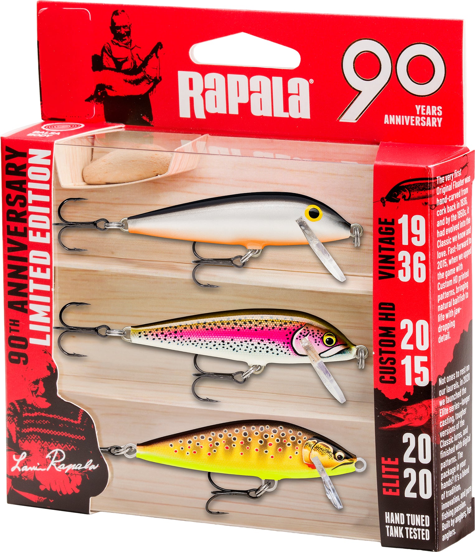 Rapala 90 Years R90 Countdown Mid Nordic Plug Assortment 3-Pack