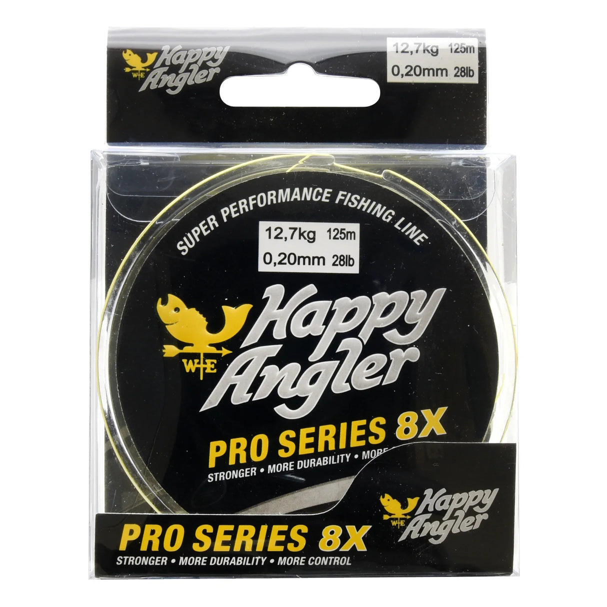 Happy Angler Pro Series 8X 125 m keltainen kuitusiima - Happy Angler