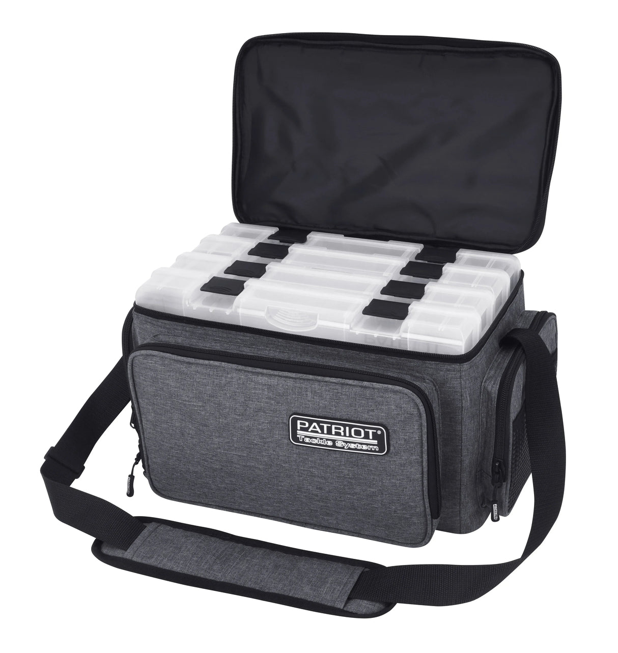 Patriot Tackle System Large vieherasialaukku + 4 rasiaa - Happy Angler