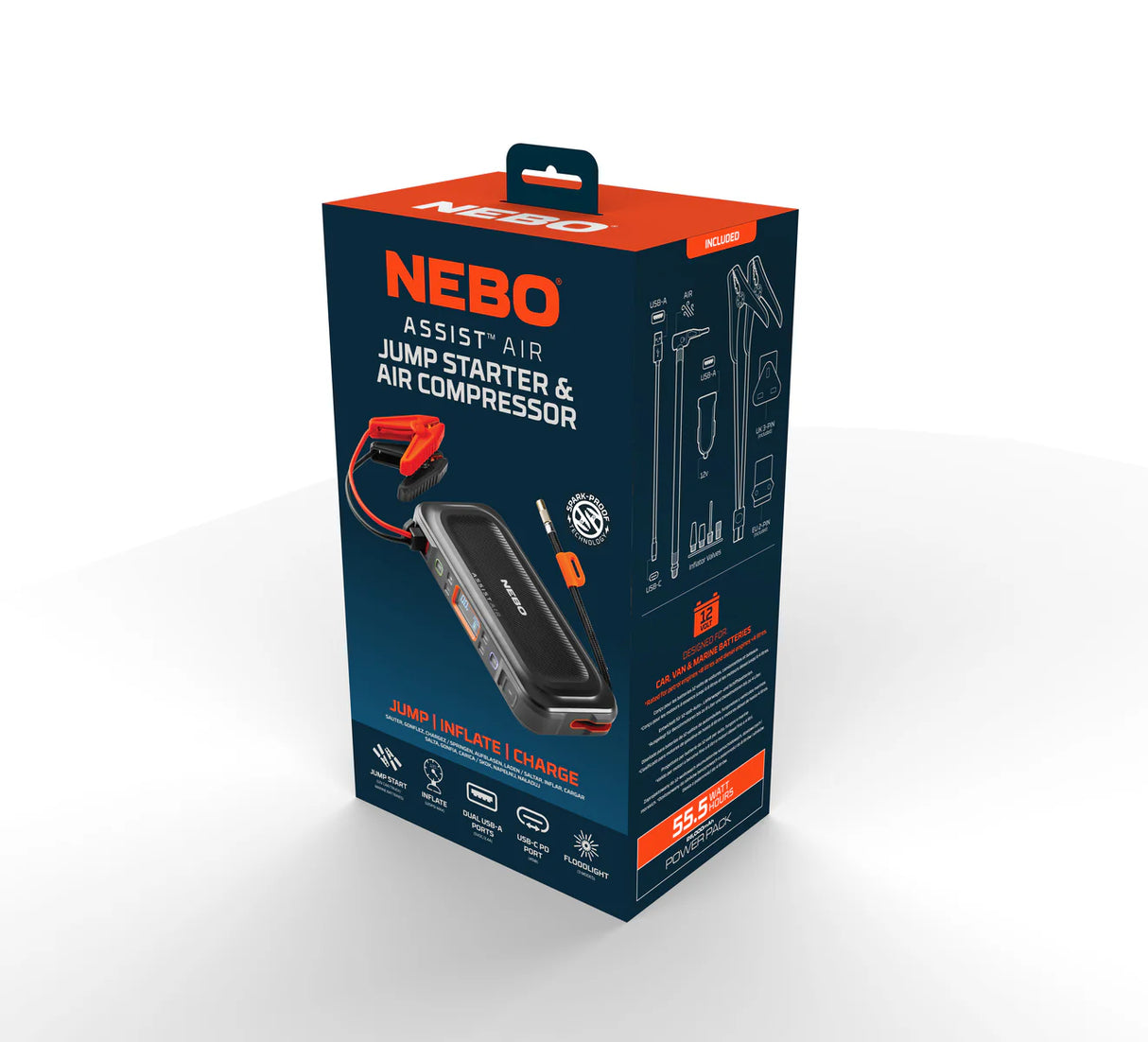 NEBO Assist Air Jump Starter + Powerbank + Compressor