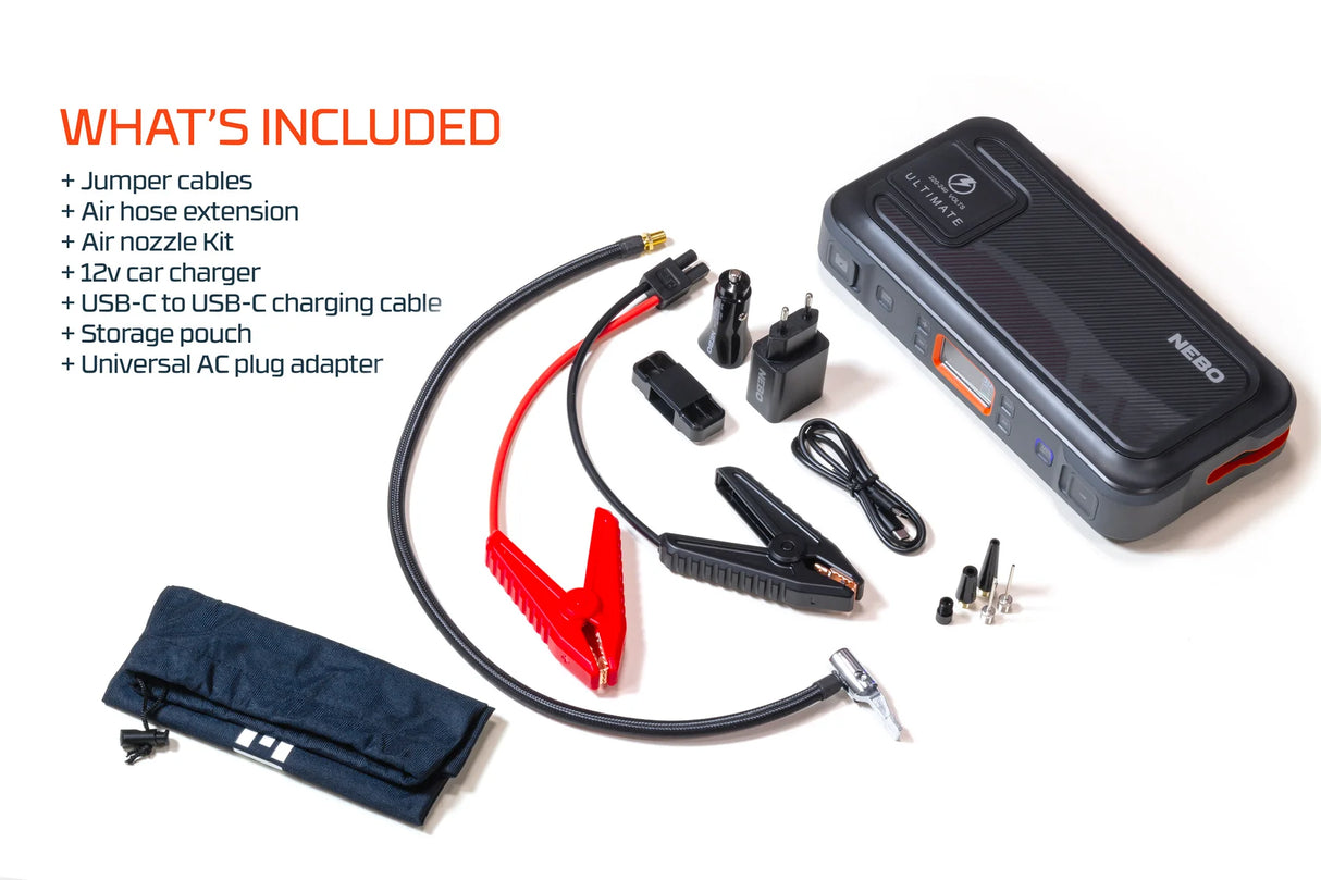 NEBO Ultima EU Jump Starter + Powerbank + Compressor