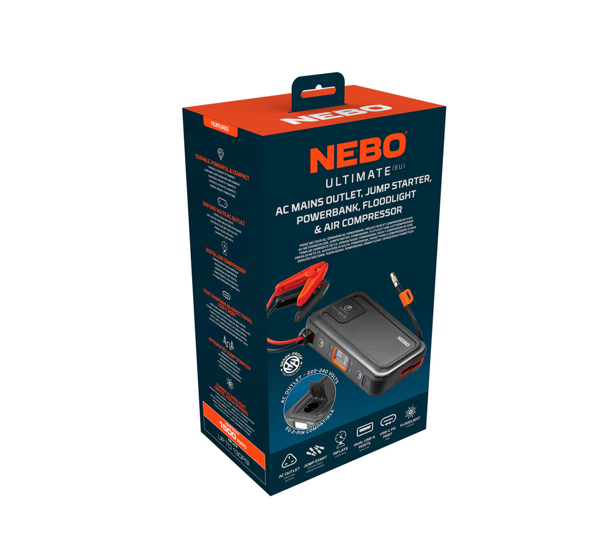 NEBO Ultima EU Jump Starter + Powerbank + Compressor