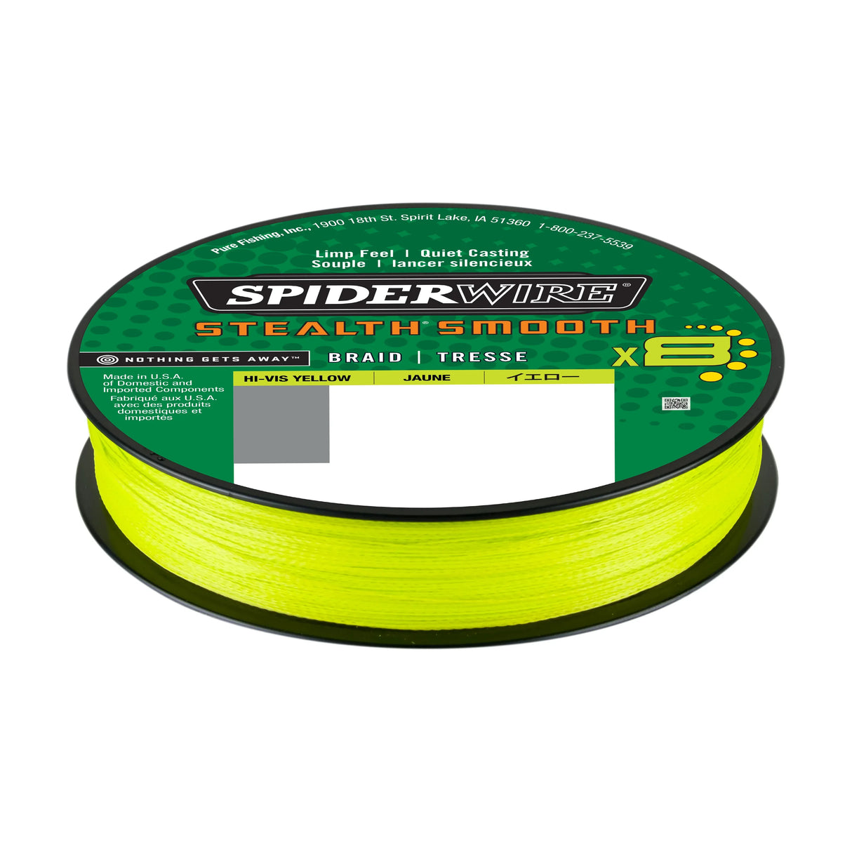 Spiderwire Smooth 8 keltainen 300 m kuitusiima - Happy Angler