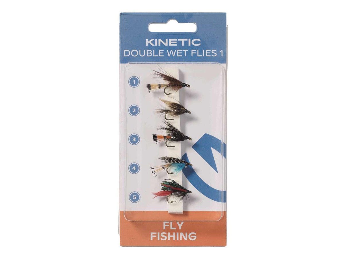Kinetic Wet Flies Dubble Hook 5-Pack Assortment