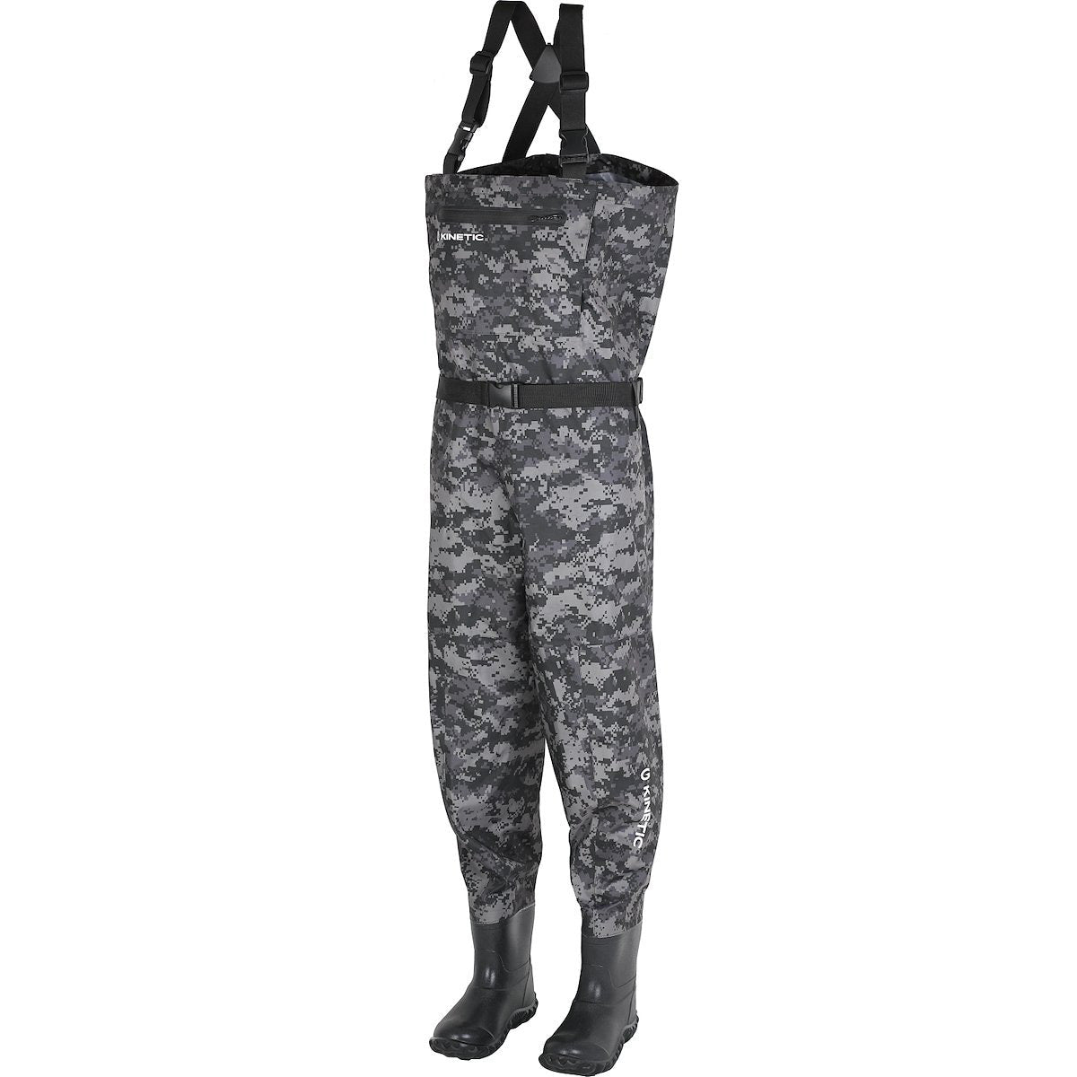 Kinetic Camorush Grey Camo kahluuhousut saappailla