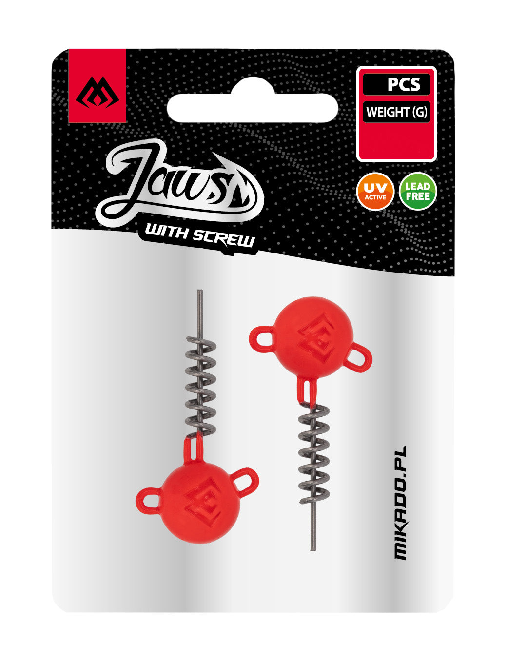 Mikado Jaws UV Screw In Jig Head 2-Pack