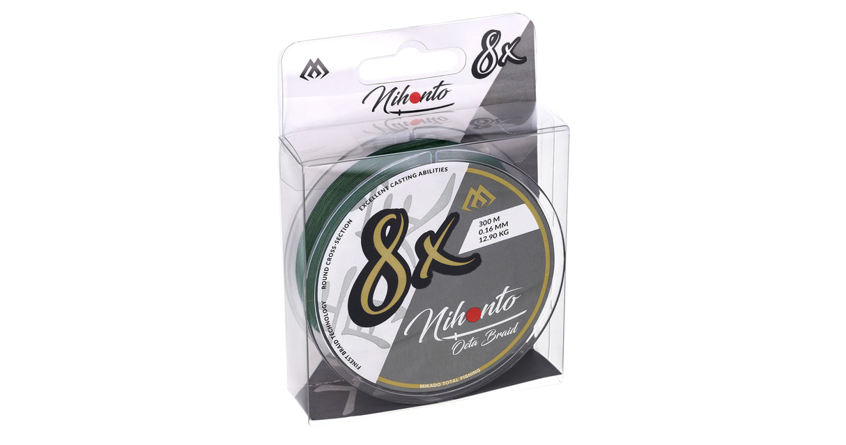 Mikado Nihonto Octa Braid 300 m vihreä kuitusiima