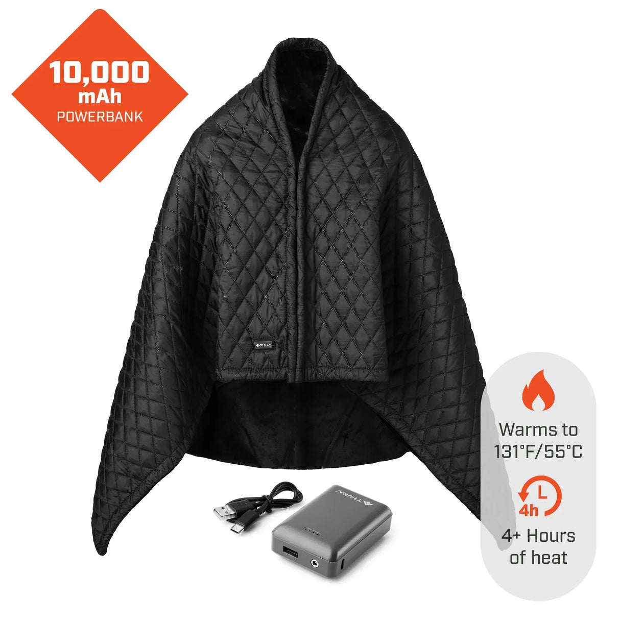 THAW Heated Wrap 2.0 lämmitettävä peite 10000 mAh akulla - Happy Angler