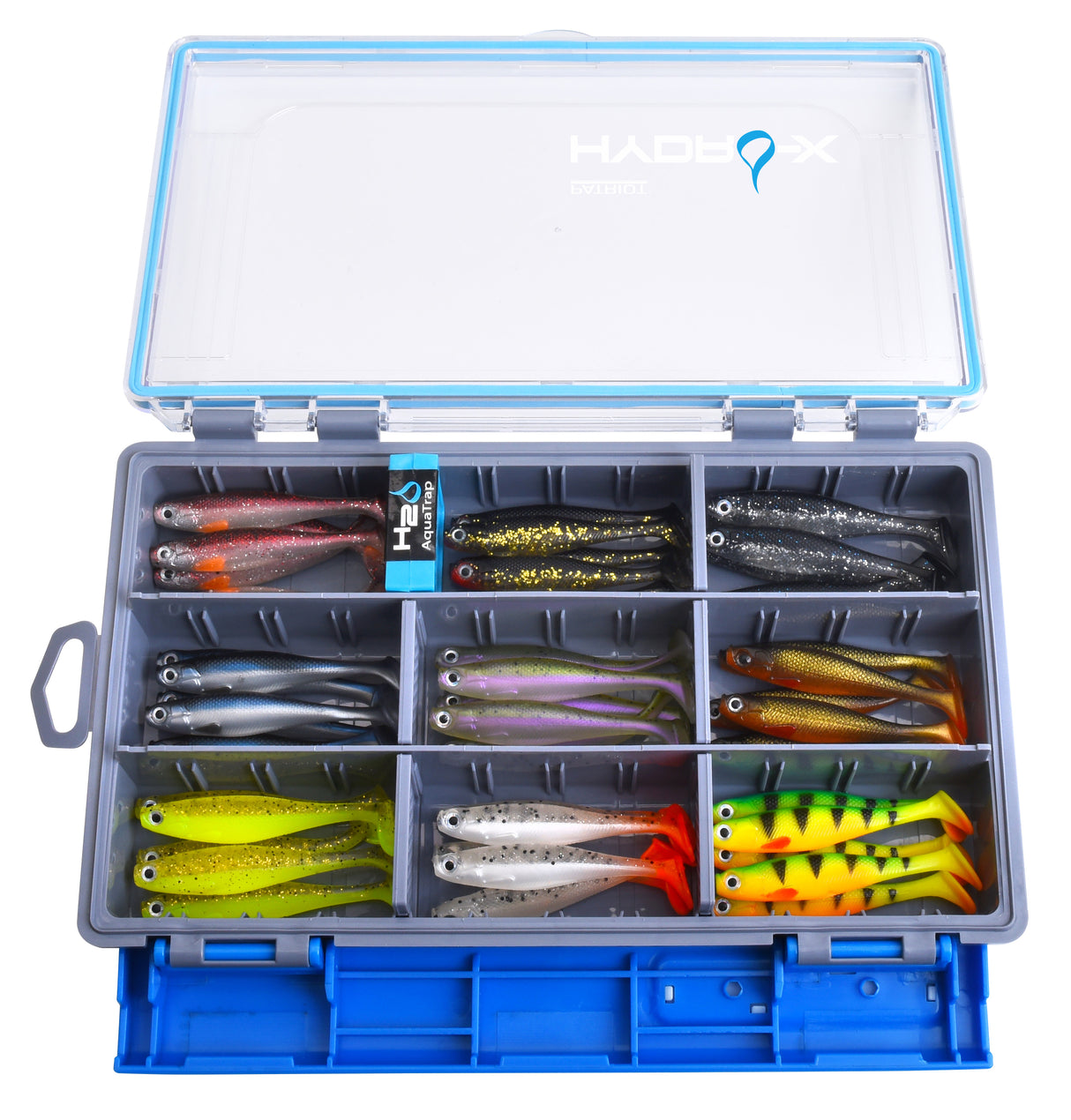 Patriot Baitfish Slim 10 cm Jig Assortment 36 pcs + Patriot Hydro-X Lure Box