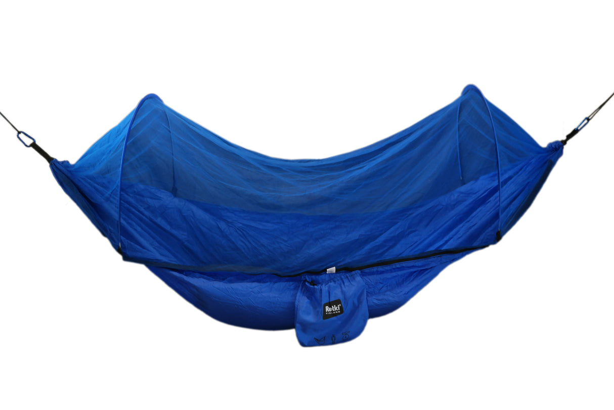 Retki riippumatto hyttysverkolla kotelomalli