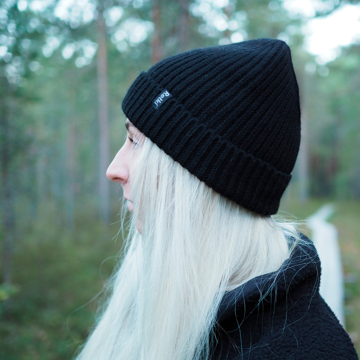 Retki 100 % Merino Chunky Beanie Black
