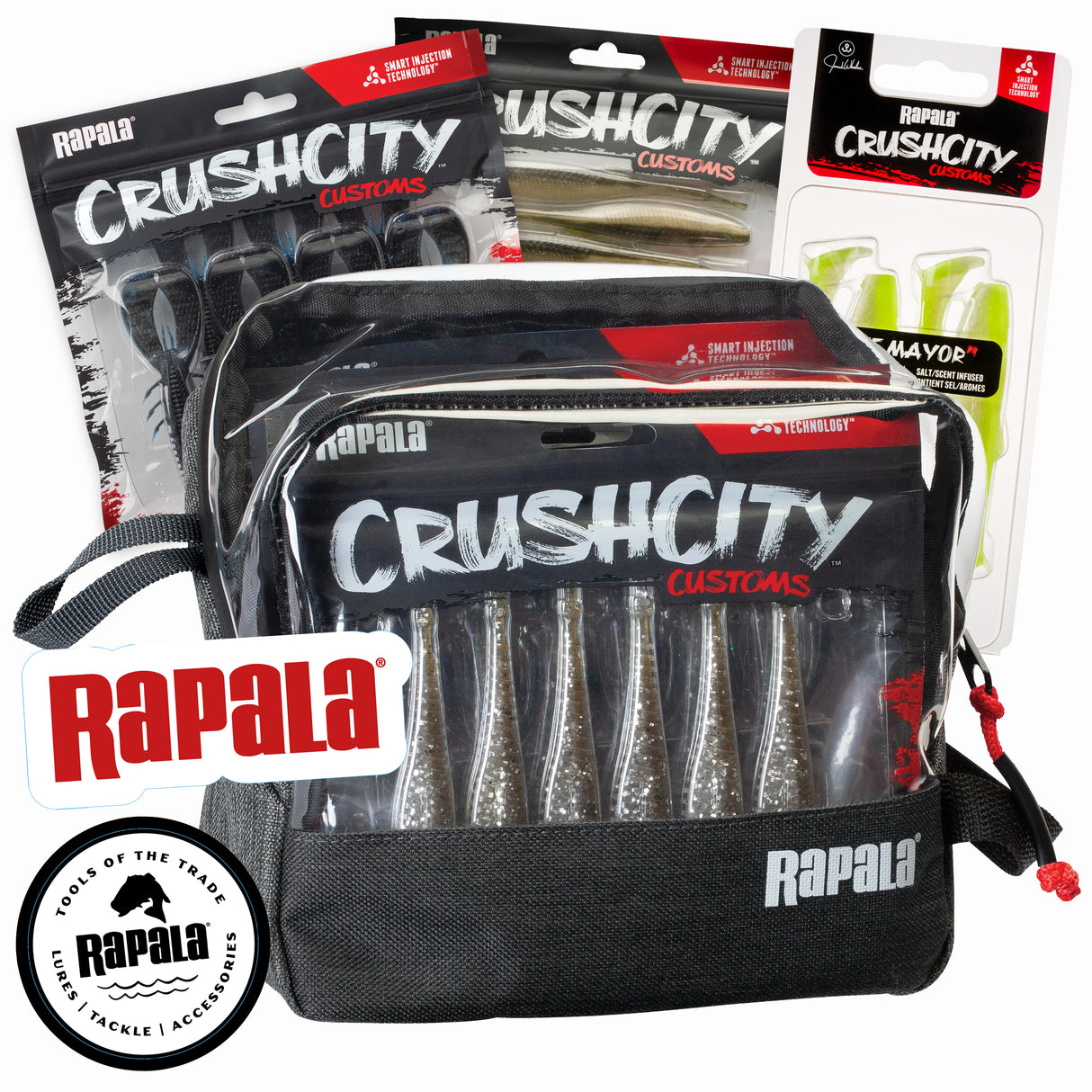 Rapala CrushCity Soft Pack Finesse Limited Edition Jig Assortment + Rapid Pack Bag
