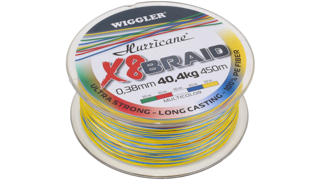 Hurricane X8 Braid Multicolor 450 m Braided Line
