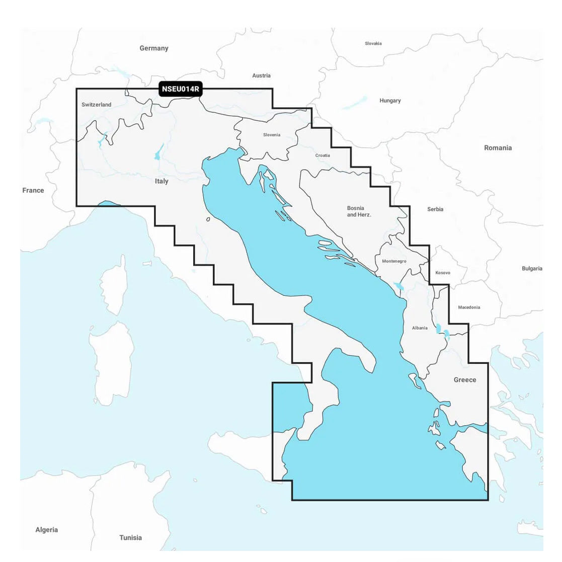 Garmin Navionics+ NSEU014R Italy, Adriatic Sea Marine Chart