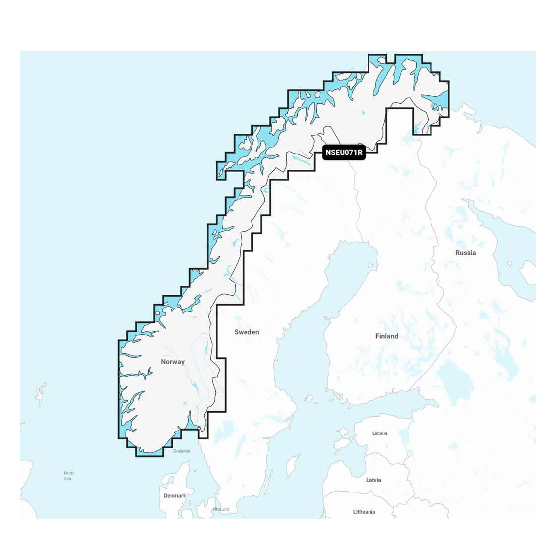 Garmin Navionics+ NSEU071R Norway, Lakes and Rivers Marine Chart