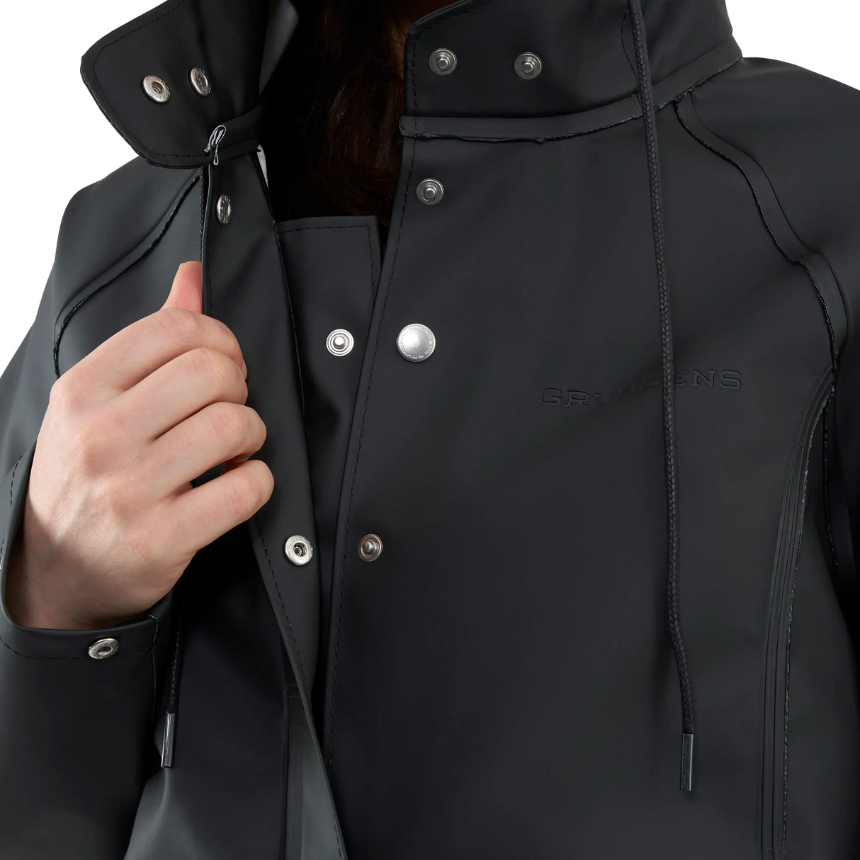 Grundens 1926 Regnkläder Coat Black naisten sadetakki - Happy Angler