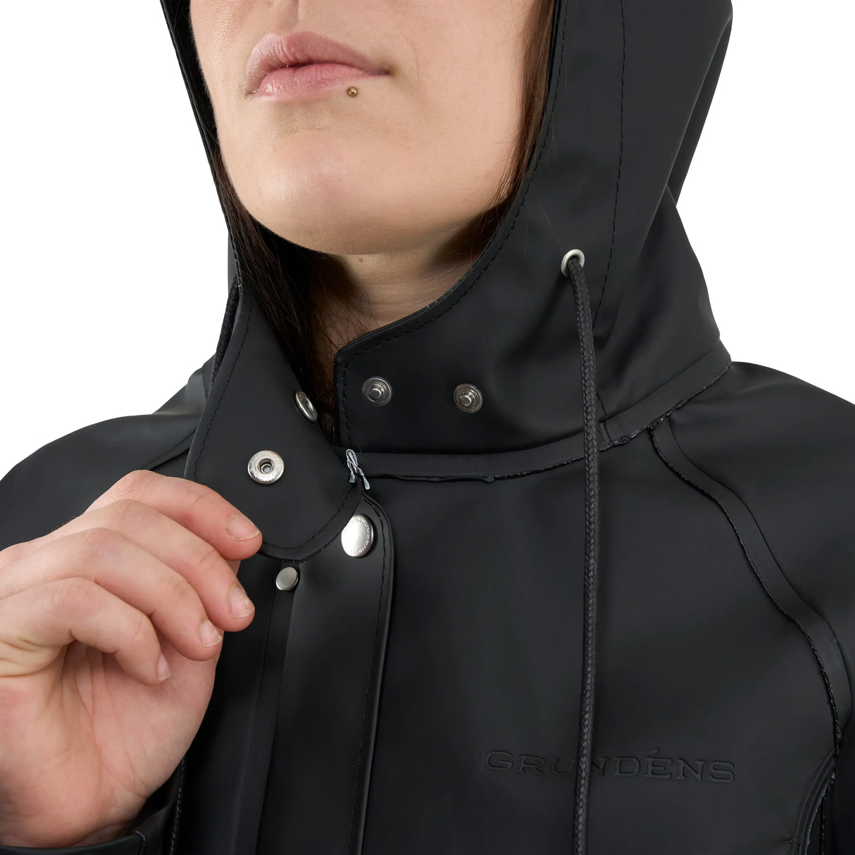 Grundens 1926 Regnkläder Coat Black naisten sadetakki - Happy Angler