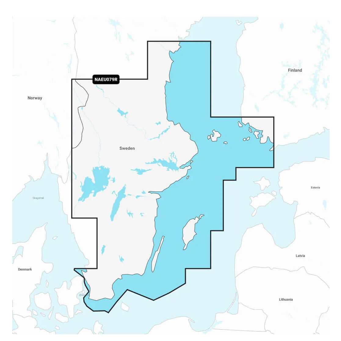 Navionics+ NAEU079R Ruotsi, kaakkoinen karttakortti