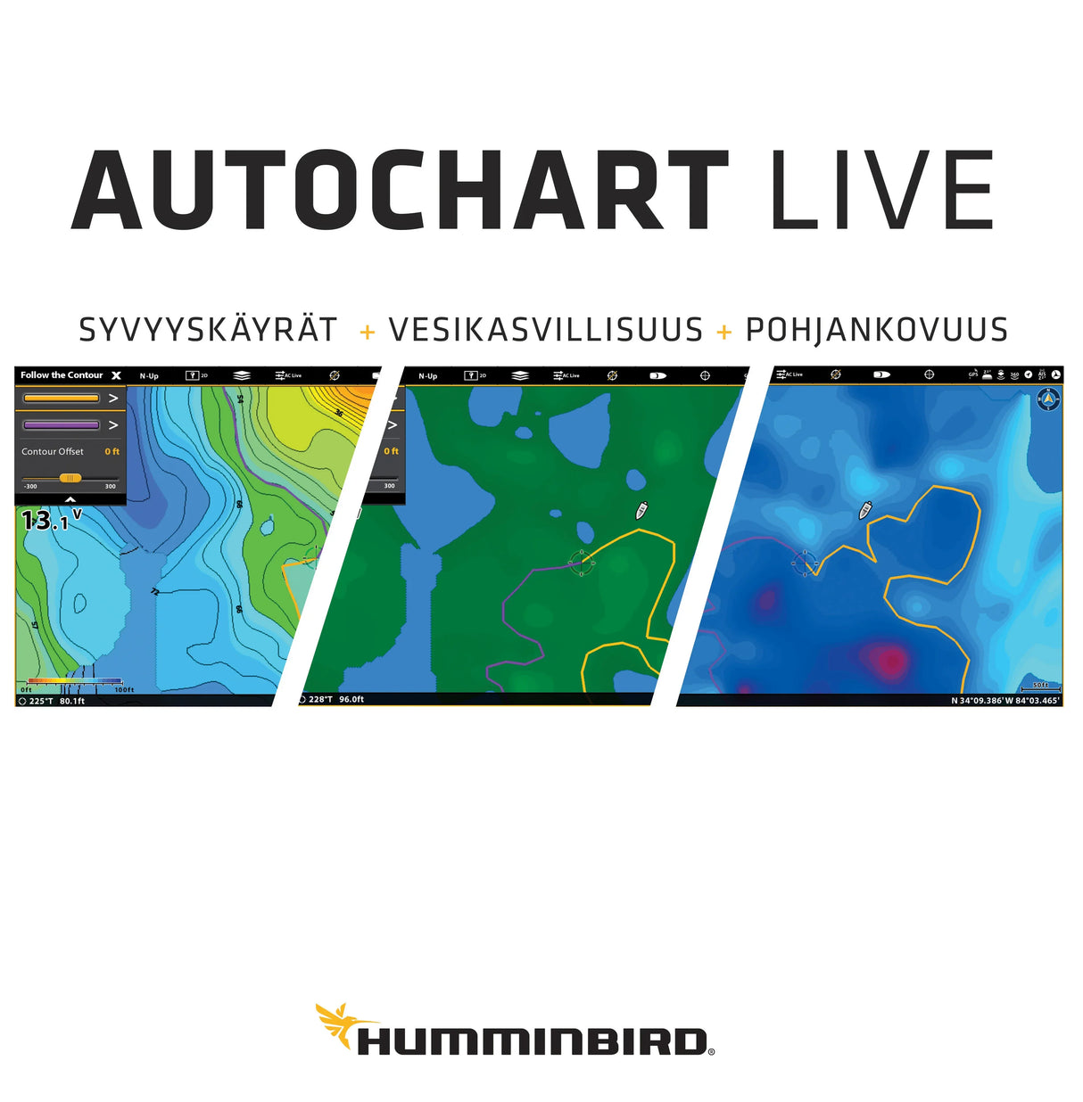 Humminbird XPLORE 12 CHO yhdistelmälaite ilman anturia - Happy Angler