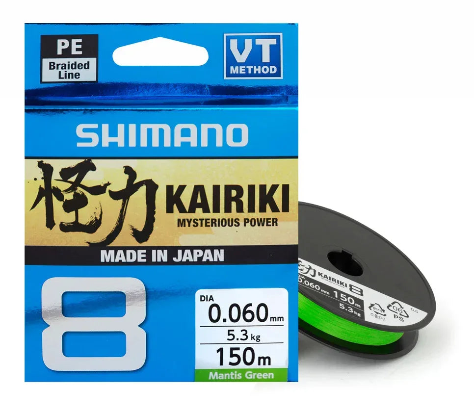 Shimano Kairiki 8 Mantis Green 150 m kuitusiima - Happy Angler