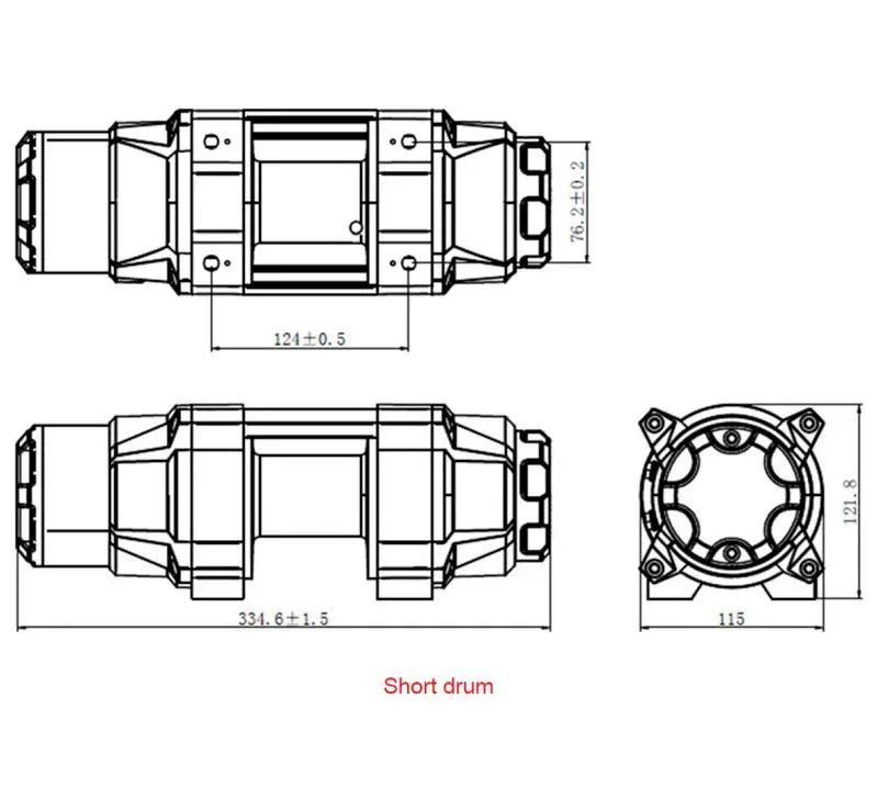 Bronco HDCS Heavy Duty Center Spool 3500 sähkövinssi kaukosäätimellä 1590 kg - Happy Angler