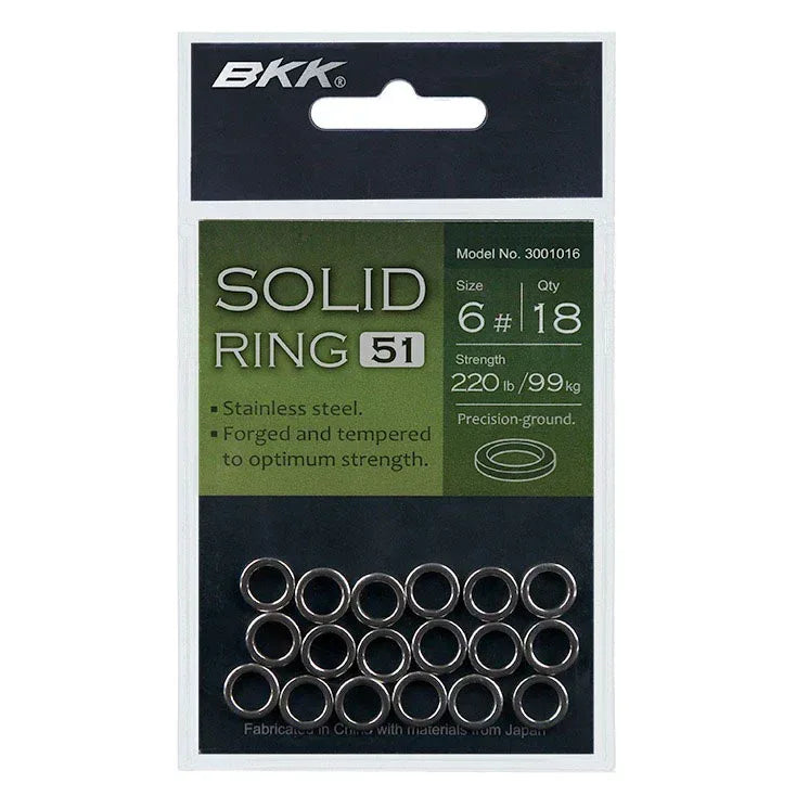 BKK Solid Ring 51 rengas 18 kpl/pkt - Happy Angler