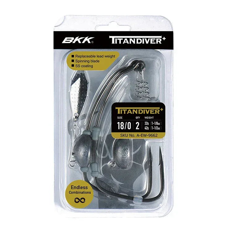 BKK Titan Diver+ koukku lipalla 2 kpl/pkt - Happy Angler