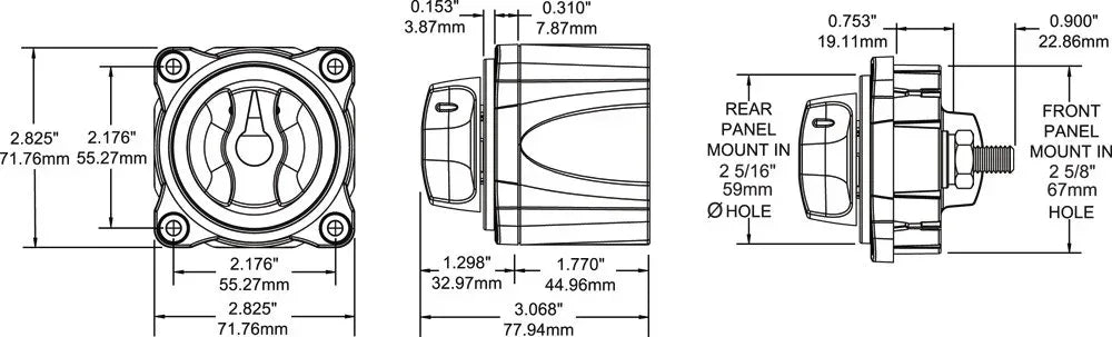BlueSea On-Off päävirtakytkin - Happy Angler