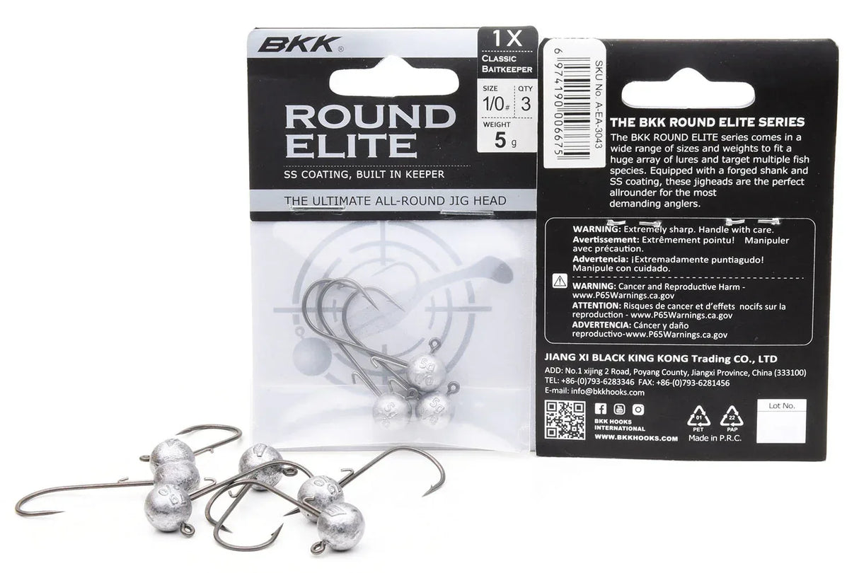BKK Round Elite Classic 15 g jigipää 3 kpl/pkt - Happy Angler