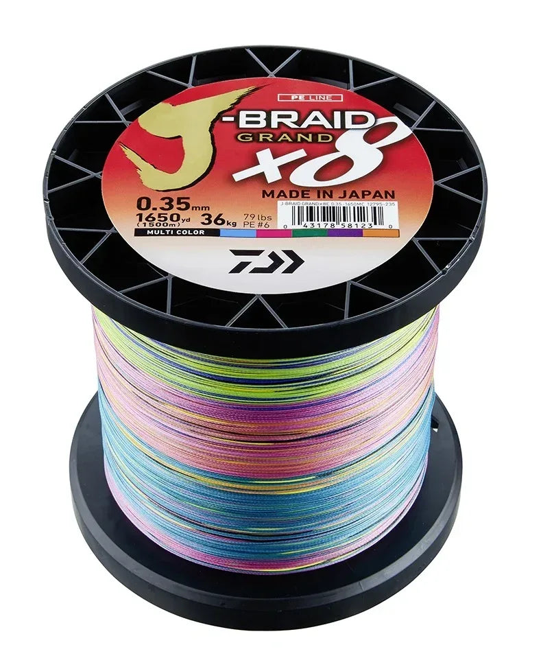 Daiwa J-Braid Grand X8 multicolor 1500 m kuitusiima - Happy Angler