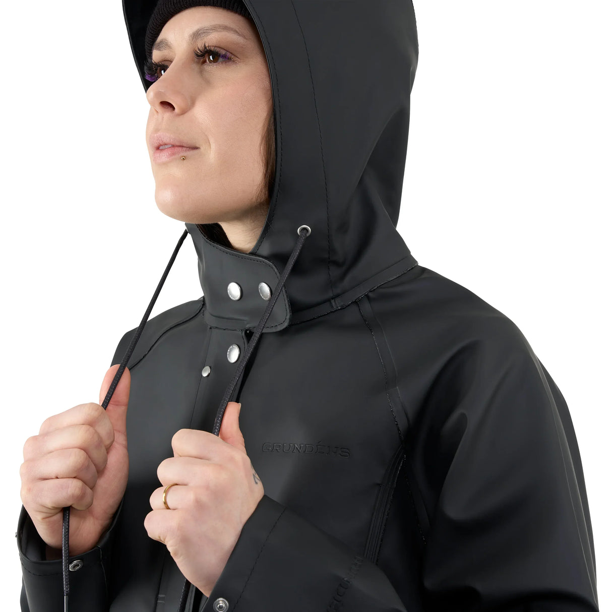 Grundens 1926 Regnkläder Coat Black naisten sadetakki - Happy Angler