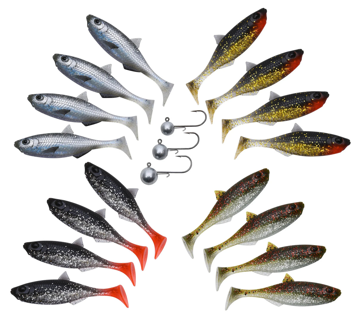Patriot Baitfish 6 cm Clear Water jigilajitelma 16+3 kpl/pkt - Happy Angler