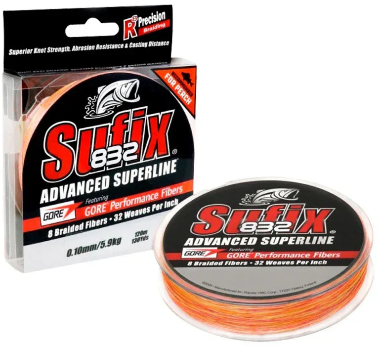 Sufix 832 Fire Camo 120 m kuitusiima - Happy Angler
