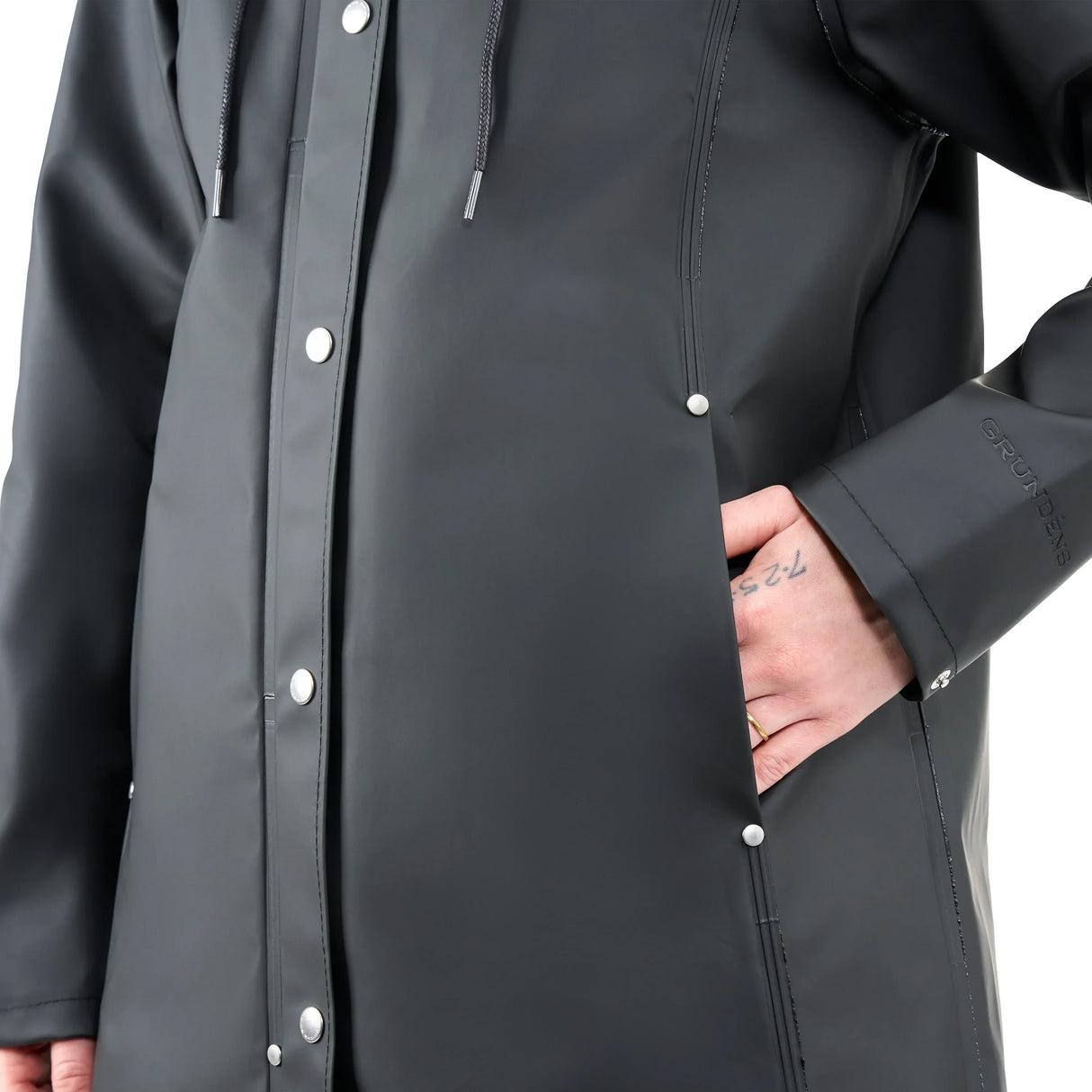 Grundens 1926 Regnkläder Coat Black naisten sadetakki - Happy Angler