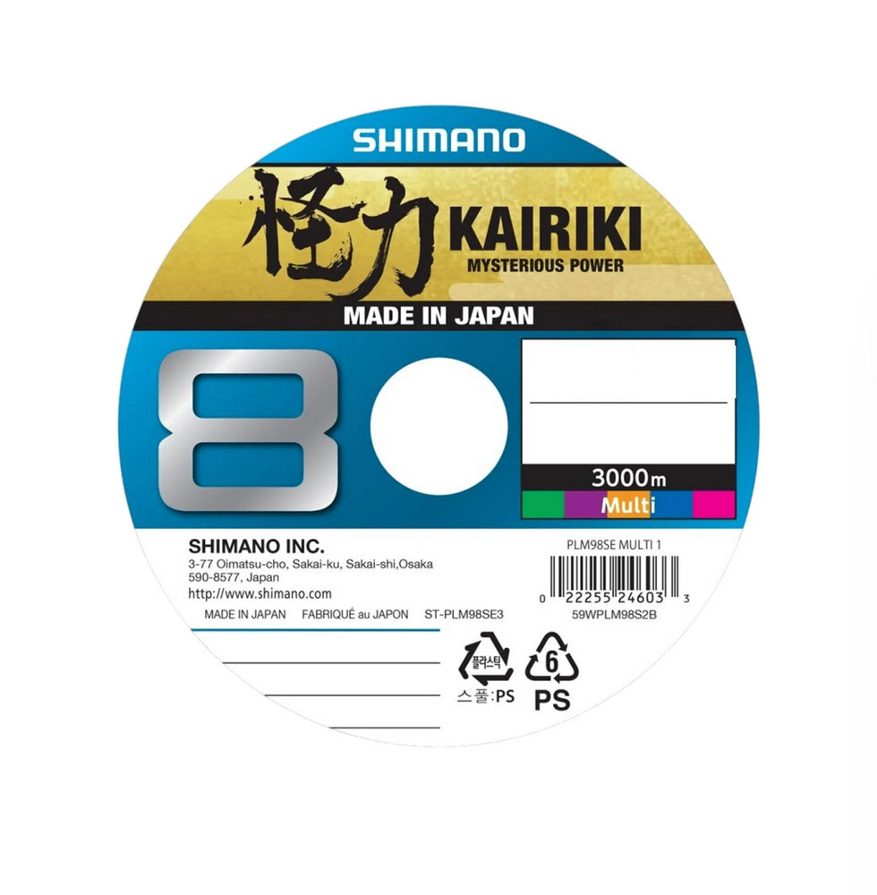 Shimano Kairiki 8 Multicolor 3000 m Braided Line