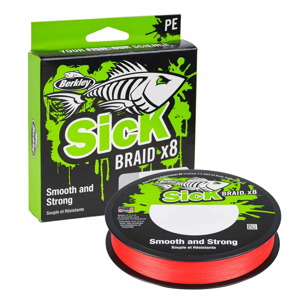 Berkley Sick Braid X8 Red 300 m Braided Line
