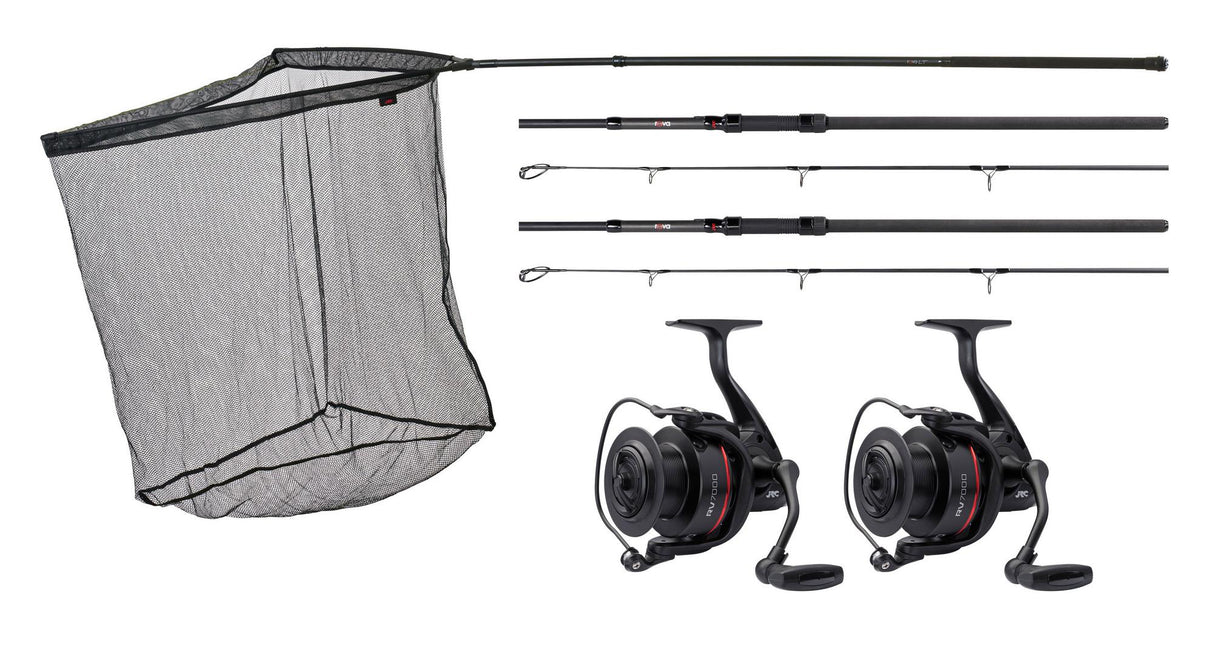 JRC Rova LT 2 Rod Spinning Combo 2 pcs + Landing Net