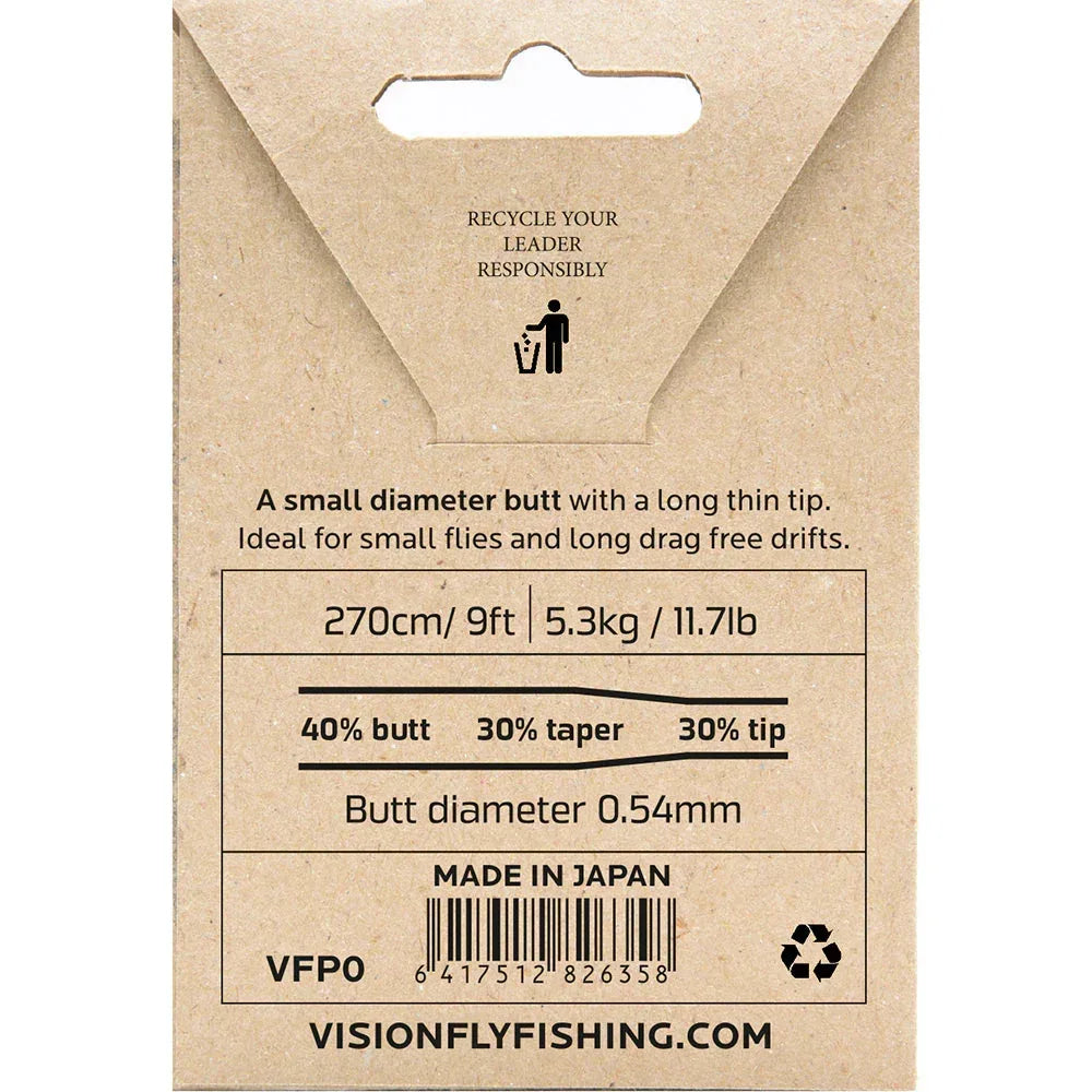 Vision Prisma Fluorocarbon Leader 9´ kartioperuke - Happy Angler