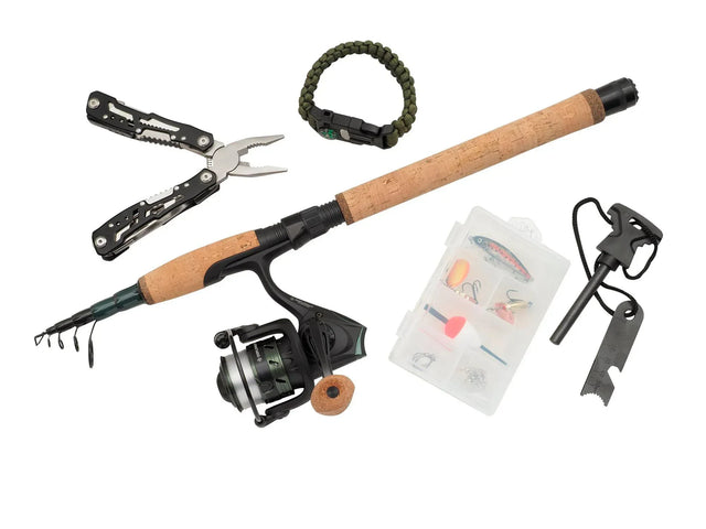 Abu Garcia Diplomat Wilderness Survival Tele avokelasetti ja tarvikkeet - Happy Angler