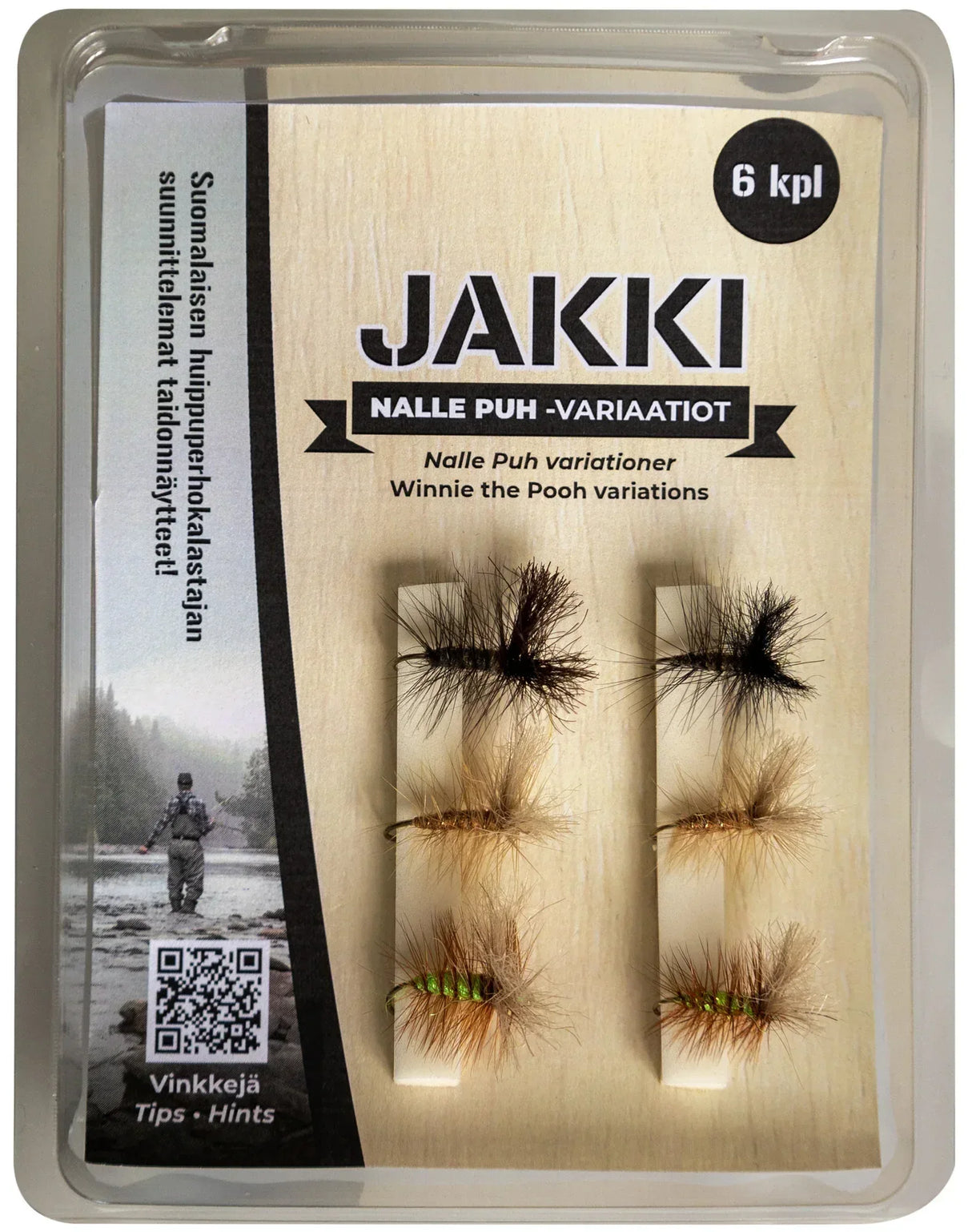 Jakki Nalle Puh perholajitelma 6 kpl/pkt - Happy Angler