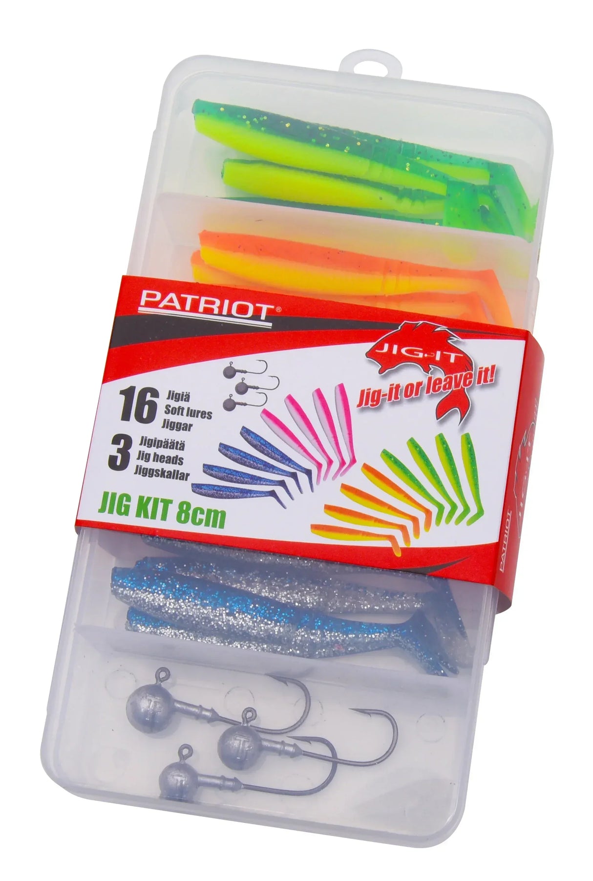 Patriot Jig-It 8 cm jigilajitelma 16+3 kpl/pkt - Happy Angler