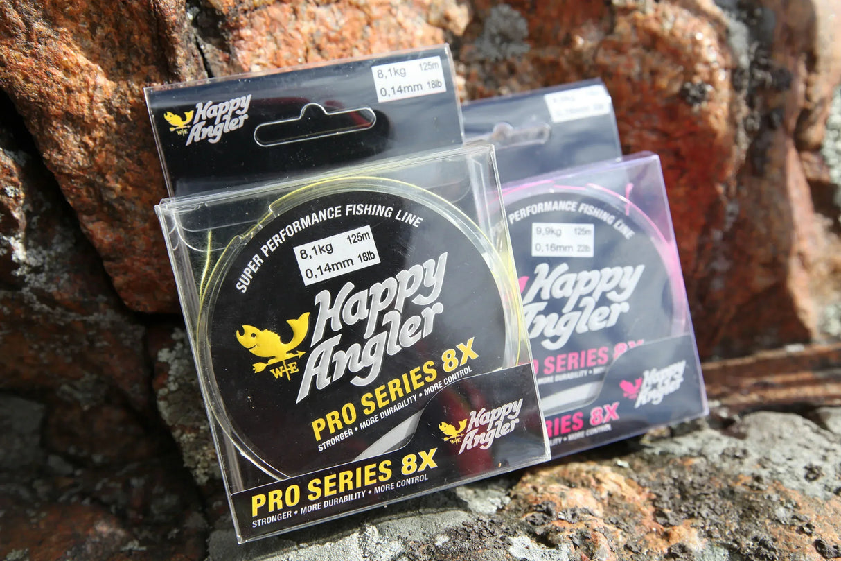 Happy Angler Pro Series 8X 125 m pinkki kuitusiima - Happy Angler