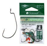 Mikado Sensual Offset Worm 1-haarakoukku 5 kpl/pkt - Happy Angler