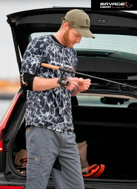 Savage Gear Fighter Castlerock Grey shortsit - Happy Angler