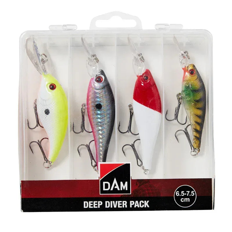 dam lures fishing Deep Diver Pack Plug Assortment 4 pcs Daiwa J-Braid X8 Grand Jigs are painted with medium heavy Size:Regular 00 (XXS)