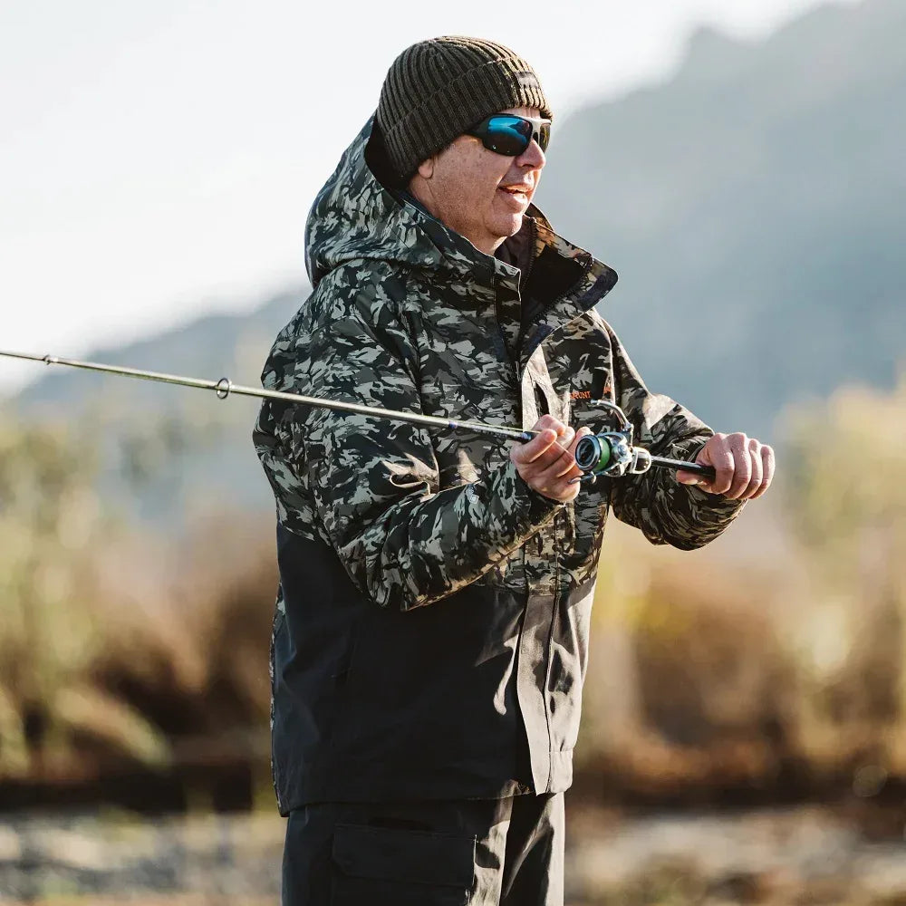 Grundens Downrigger Gore-Tex Camo Green Jacket
