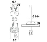 Scanstrut Deckseal Medium kaapelin läpivienti harmaa