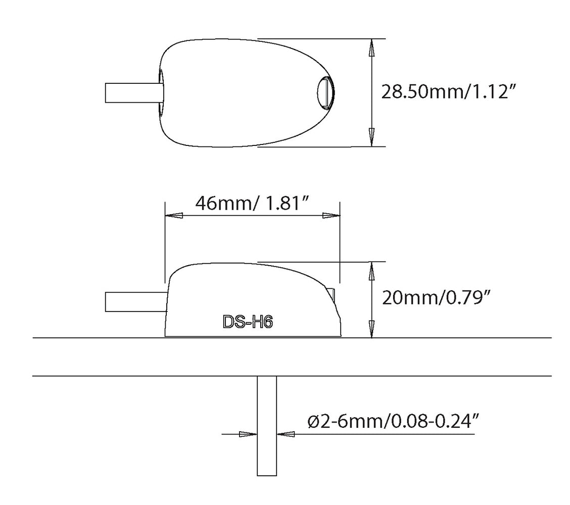 Scanstrut kaapelin läpivienti 6-10 mm musta
