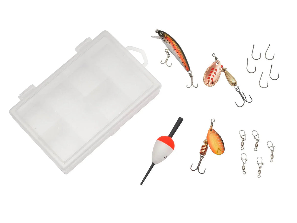 Abu Garcia Diplomat Wilderness Survival avokelasetti ja tarvikkeet - Happy Angler