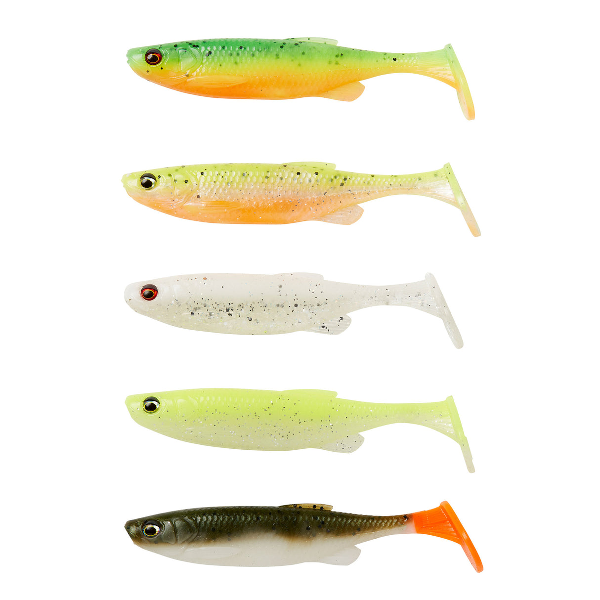 Savage Gear Fat Minnow T-Tail 10.5 cm Dark Water Mix Jig 5-Pack
